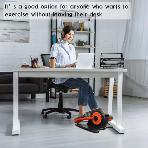 Under Desk Elliptical Machine,Leg Exerciser While Sitting for Seniors,Quiet & Portable Leg Exerciser While Sitting with Remote Control