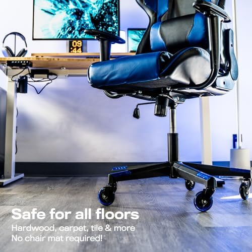 The Office Oasis Original Office Chair Wheels (As Seen On PBS), Blue