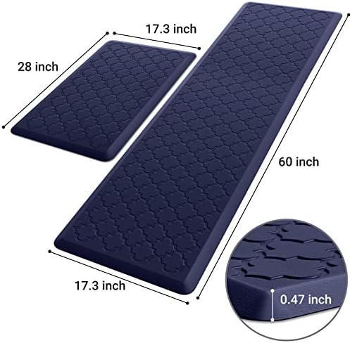 Kitchen Mat 2 PCS Cushioned Anti-Fatigue Floor Mat Standing Mat for Kitchen