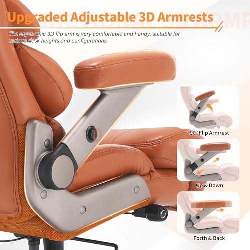 VUZI 700lbs Big and Tall Office Chair, Large Executive Leather Desk Chair