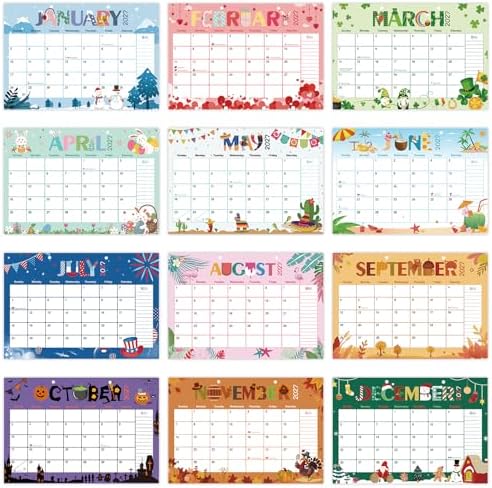 Guasslee Desk Calendar 2026-2029,36 Months Calendar Runs from 2026 Jun. to 2029 May, 17"x11.5" Monthly Desktop/Wall Planner with Thick Paper and Notes for Home School & Office
