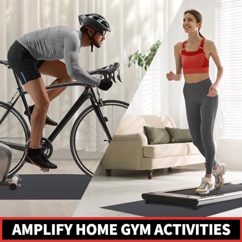GymCope Treadmill Mat for Hardwood Floor Carpet 7'x3'/6'x3'/6'x2.5'/4'x2'
