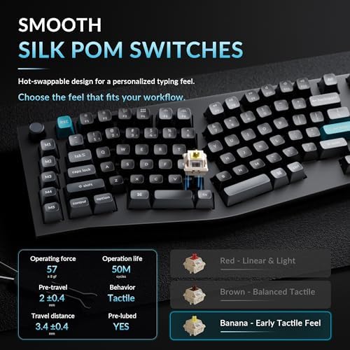 Keychron Q13 Ultra 8K Wireless Mechanical Keyboard, 96% Alice Ergonomic Layout with Numpad, Full Aluminum Custom Keyboard, ZMK, 8000Hz Polling Rate, Hot-Swappable RGB for Mac Windows Linux