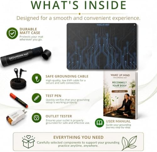 Grounding Mat for Bed & Feet, Conductive Earthing Pad for Home