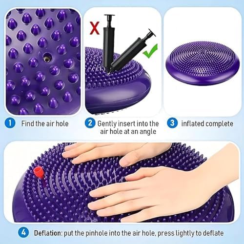 Wobble Cushion Stability Core Trainer Air Balance Ball Balance Disc for Adults, Sensory Balance Pad Seat Kids, Flexible Seating for All Age Balance Disc