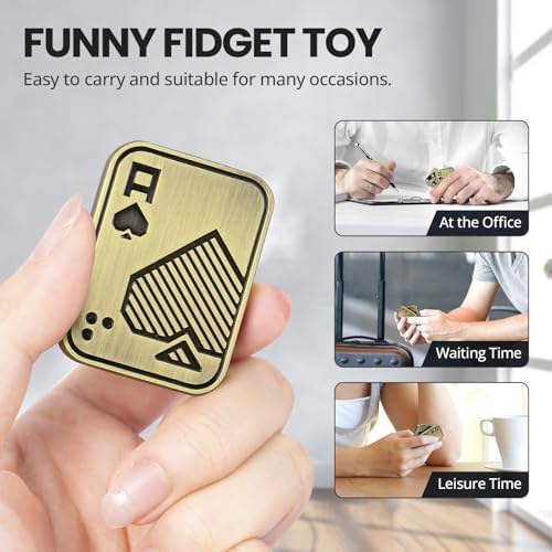 ITOKEY Fidget Toys Adults, Metal Magnetic Fidget Slider, EDC Poker Fidget