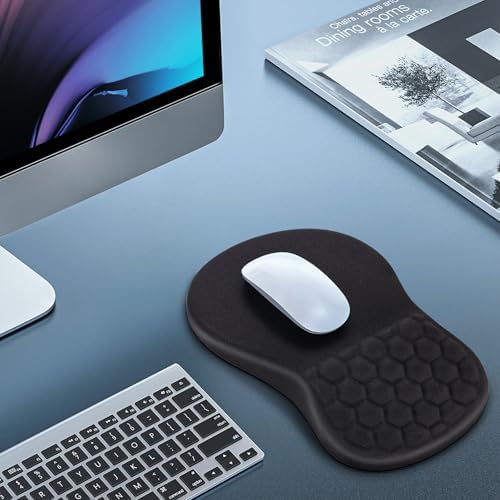Canjoy Mouse Pad with Wrist Rest, Ergonomic Wrist Support with Massage