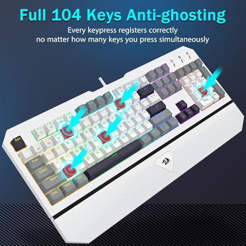 Redragon Wired Mechanical Gaming Keyboard, Linear Switches, Full Size