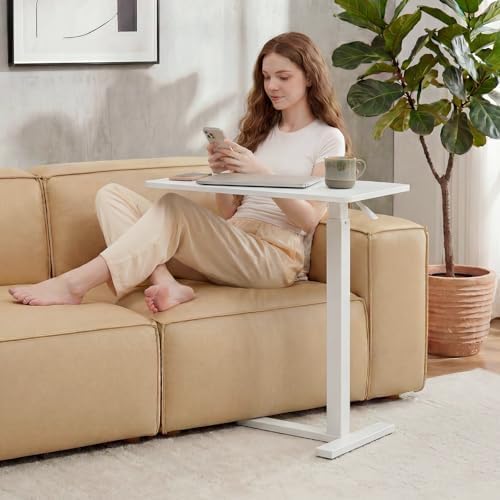 OLIXIS Bedside Table, Mobile Standing Desk, Bed Table for Apartment