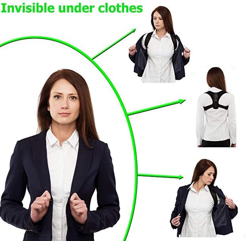 Posture Corrector for Women & Men – Adjustable Shoulder & Back Support Brace for Upper Back, Neck & Spine Alignment – Breathable Posture Support Belt for Pain Relief, Slouch Correction & Daily Wear