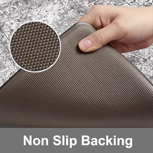 KIMODE Anti Fatigue Kitchen Mats, 2 PCS Cushioned Kitchen Rugs and Mats