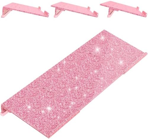 Computer Keyboard Stand for Desktop - 6-Level Height Adjustable Acrylic Keyboard Riser Non-Slip Ergonomic Key Board Tray Holder for Home School Office Desk Accessories, Sparkling Pink