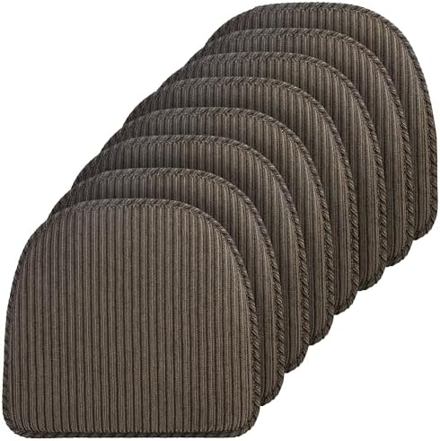 Klear Vu Raindrop The Gripper Non Slip Chair Cushions, Soft & Comfortable Seat Pad, Sitting Pillow for Kitchen, Dining or Office, 8 Count (Pack of 1), 06 Taupe