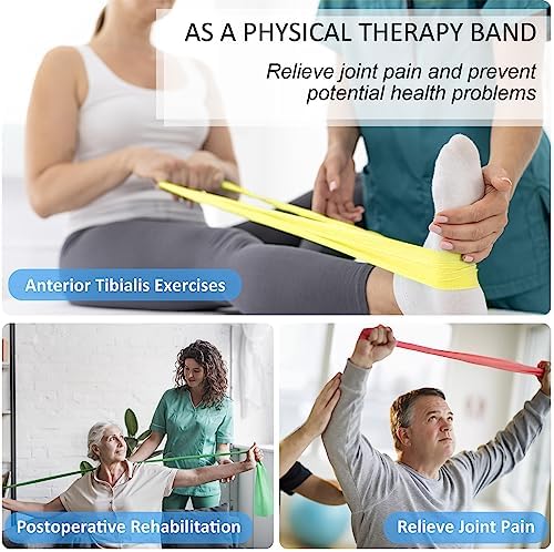 Resistance Bands Set for Physical Therapy, Rehab, Yoga and Pilates