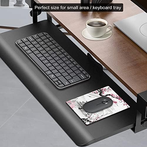 Small Mouse Pad Cute, Mini Mouse Pads for Wireless Mouse and Laptop, Travel Mousepads with Designs - Japanese Cherry Blossom/Sakura, Portable Mousepad with Non-slip Rubber Base - 5.5 x 7 Inch