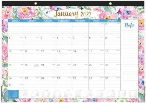 2027 Desk Calendar - Jan. 2027 - Dec. 2027, 12 Months Large Monthly Desk Calendar 2027, 17" x 12", Desk Pad, Large Ruled Blocks, To-do List & Notes