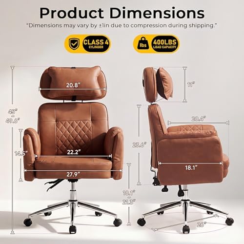 Big and Tall Ergonomic Office Chair, Criss Cross Desk Chair with Pivot Arms