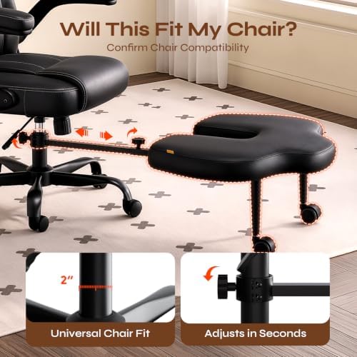 Pinmoco Adjustable Foot Rest for Office Chair, Under Desk Footrest, Black