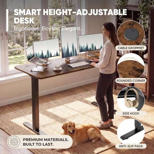 Furmax 55 Inches Electric Height Adjustable Standing Desk Home Office Desk