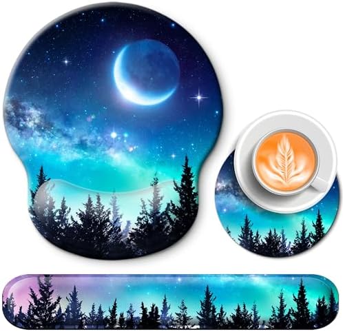 Mouse Pad and Keyboard Wrist Rest Support,Ergonomic Mouse Pad Set