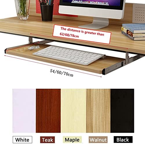 V3VOGUE Slides Keyboard Tray - Under Desk Smooth Gliding - Pull-Out Drawers Keyboard and Mouses Holder, Ergonomics/Easy Install/Height Adjustable, Support Keyboard Storage Shelf