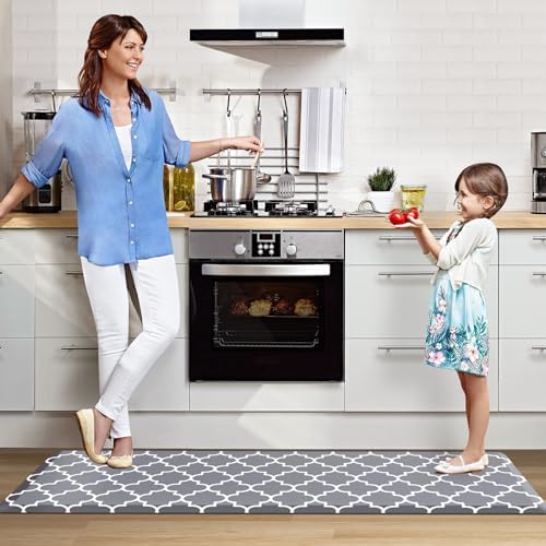 WISELIFE Anti Fatigue Mats for Kitchen Floor, 22" x 72", 4/5 Inch, Grey