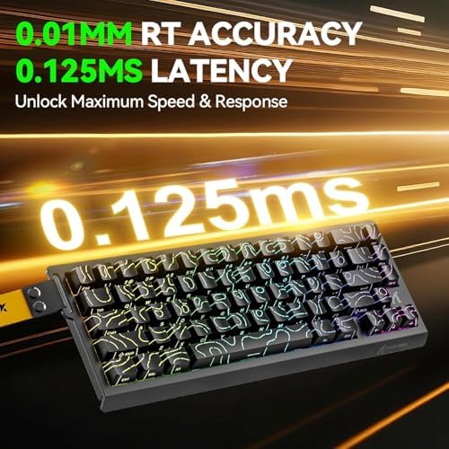 ATTACK SHARK X68HE 60% Wired RT 8K Keyboard+Wireless R1 Mouse-Black Contour