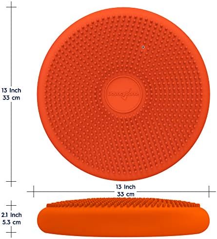Bouncyband – Wiggle Seat – Orange, 13” D – Large Sensory Cushion for Kids