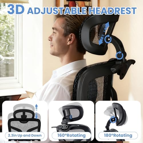 MOJAY Ergonomic Office Chair with Footrest and Lumbar Support