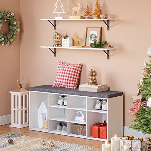 DINZI LVJ Long Wall Shelves, 39.4 Inch Wall Mounted Shelves with Brackets