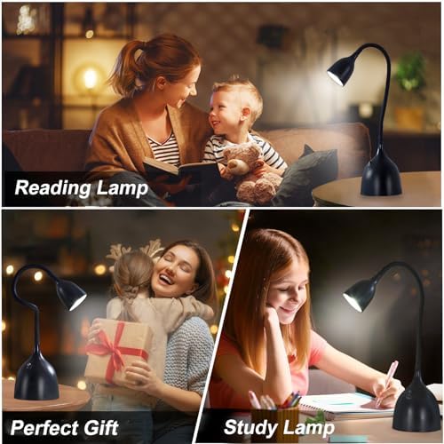 EJIAXIN Desk Lamp for Home Office, LED Reading Light, Black