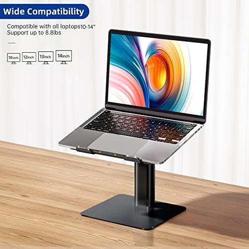 BESIGN LSX6N Laptop Stand, Ergonomic Adjustable Notebook Riser, Computer Holder, Laptop Mount Compatible with 10-15.6" Laptops, Black