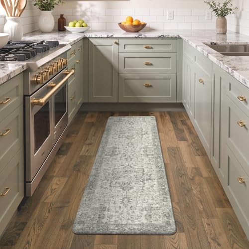 GENIMO Anti Fatigue Kitchen Mats for Floor 17"X59", Runner Rug,GrayTaupe