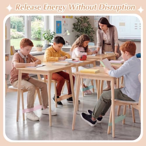 Sratte 48 Pcs Chair Bands for Kids with Fidgety Feet, ADHD Tools,Boho