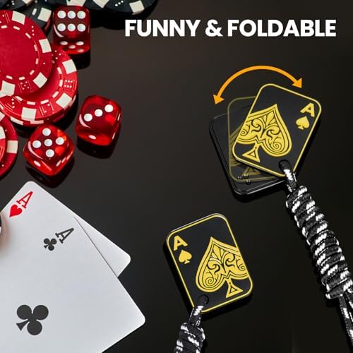 ITOKEY Fidget Toys Adults, Metal Slider, Poker Magnet Fidget, Paracord Rope