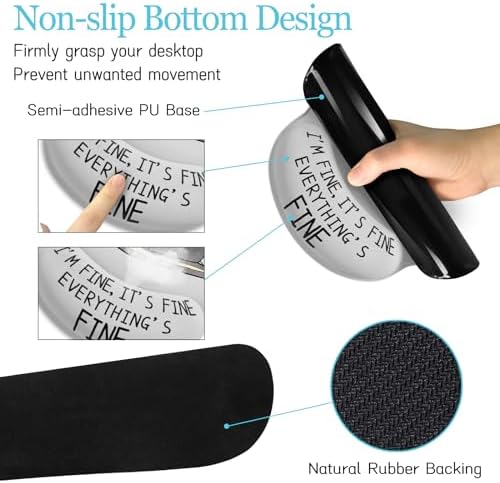 LIMKRIAN Cat Ergonomic Mouse Pad with Wrist Rest Desk Mat Sets Accessories