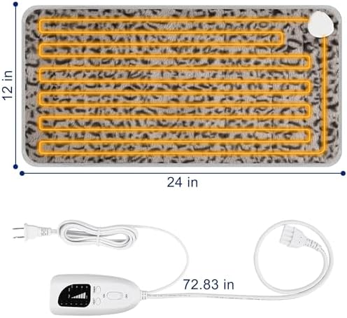 Electric Heating pad for Back Neck Shoulder Knee Arms Legs- Electric Heat Pads with 6 Heat Settings & Auto Shut Off &Dry/Moist Heat Heating Pad for Birthday Mother Father Girl Men Women, Leopard