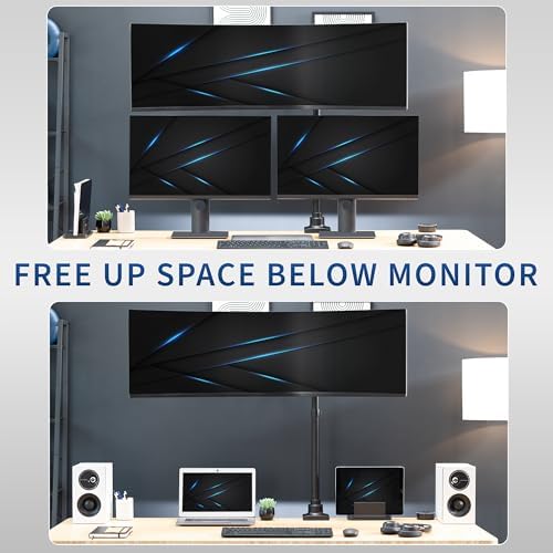 VIVO Black Single Monitor Desk Mount, Up to 49 in Ultrawides, STAND-V100T