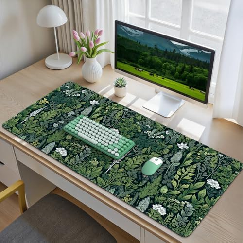 iCasso Desk Mat, Big Desk Pad,XXL Gaming Mouse Pad, Dark Green