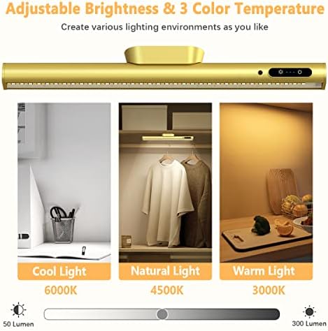 Hapfish Battery Powered Operated Wall Strip Lights, Magnetic LED Light Bar