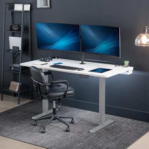 VIVO White 71 x 30 in Standing Desk, DESK-KIT-E2G-P3W