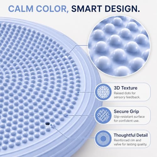 Hanstuten Wobble Seat Cushion Balance Disc - Rubber Wiggle Seat for Active Sitting, Office Desk Chair, and Core Strength Training