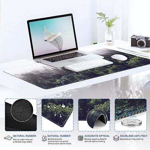 iCasso Forest Computer Pad 35.4"x15.7", Desk Blotter for Classroom