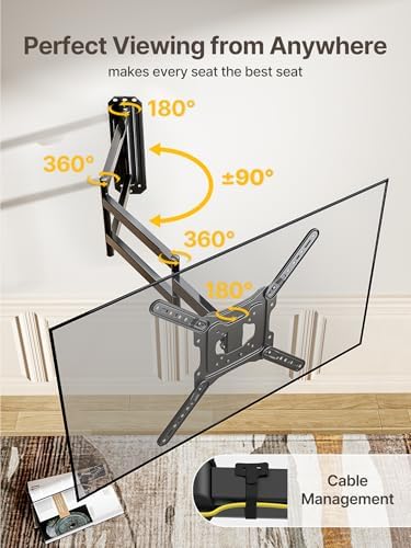 monTEK 37 Inch Long Arm TV Wall Mount for 23-65 Inch TVs