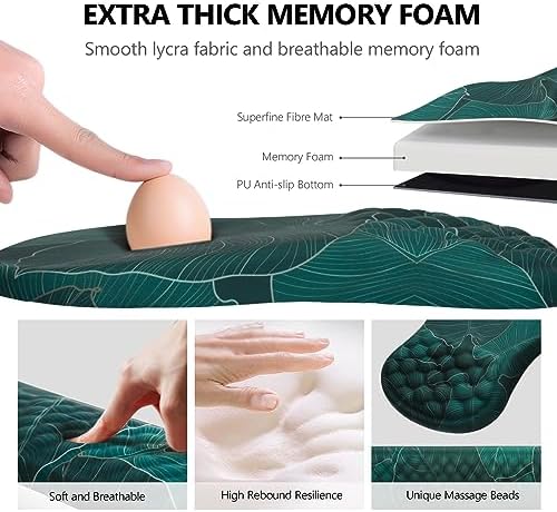 Ergonomic Mouse Pad with Wrist Support and Keyboard Wrist Rest Set