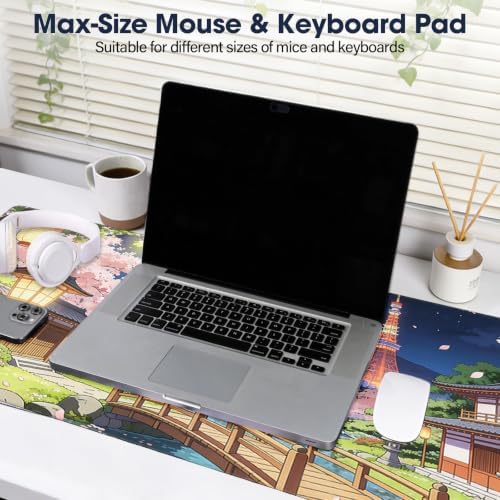 Durable Desk Pad 31.5x15.7 Inch - Thick XXL Mouse Pad, Bridge