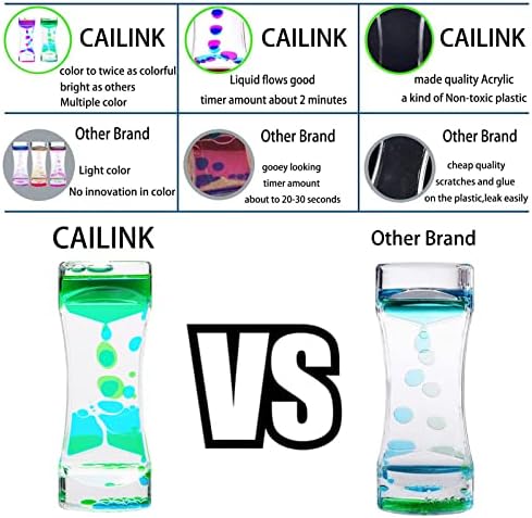 CAILINK Liquid Motion Bubbler Timer - 2 Pack Sensory Toy