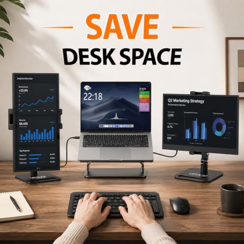 Urmust Portable Monitor Stand with 360° Rotating Base C-S