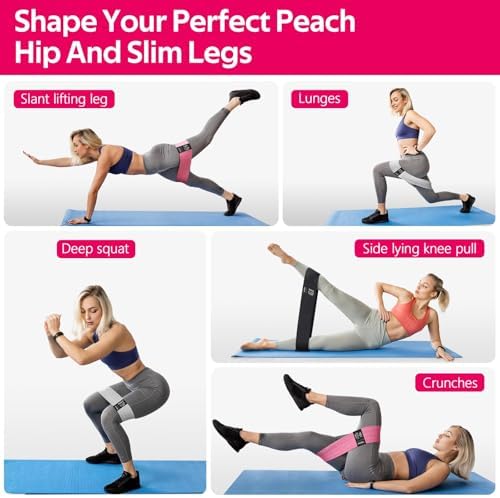 Fabric Resistance Bands for Working Out, Exercise Bands for Glutes and Legs