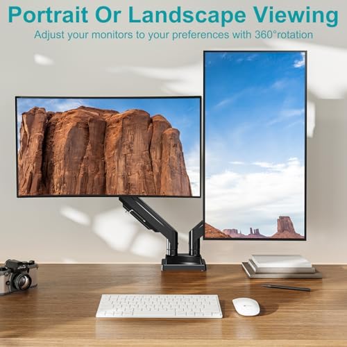 MOUNT PRO Ultrawide Dual Monitor Arm for Max 43" Monitor, Holds up to 33lbs